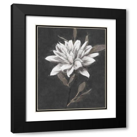 Fable Lotus 3 Black Modern Wood Framed Art Print with Double Matting by Blue, Nina