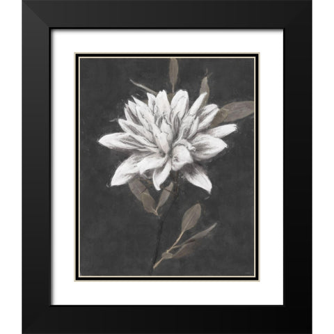 Fable Lotus 3 Black Modern Wood Framed Art Print with Double Matting by Blue, Nina