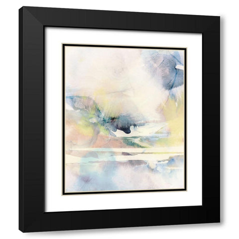 Celestial Ink Black Modern Wood Framed Art Print with Double Matting by Blue, Nina