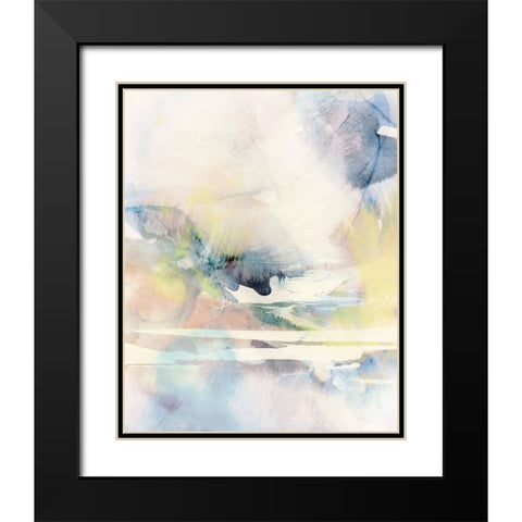 Celestial Ink Black Modern Wood Framed Art Print with Double Matting by Blue, Nina