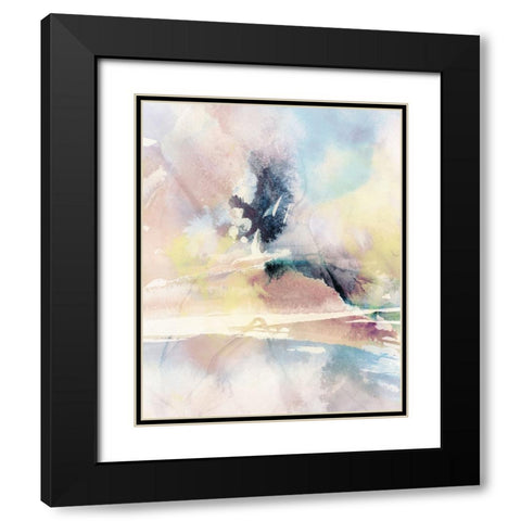 Celestial Ink II Black Modern Wood Framed Art Print with Double Matting by Blue, Nina