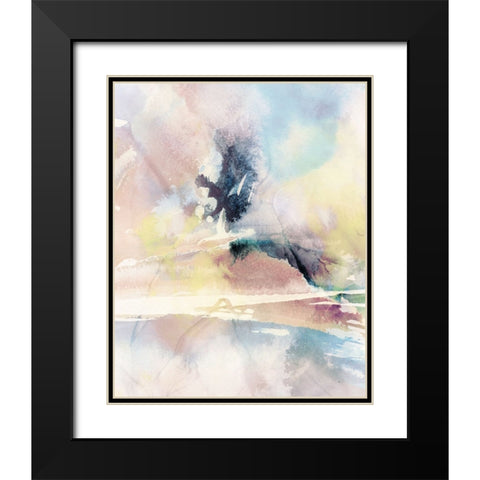 Celestial Ink II Black Modern Wood Framed Art Print with Double Matting by Blue, Nina