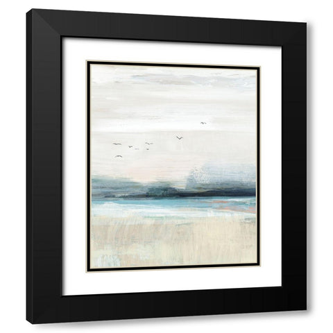 Coastal Birds II Black Modern Wood Framed Art Print with Double Matting by Blue, Nina