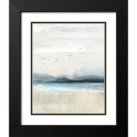 Coastal Birds II Black Modern Wood Framed Art Print with Double Matting by Blue, Nina