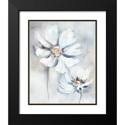 Wash of Color Black Modern Wood Framed Art Print with Double Matting by Blue, Nina
