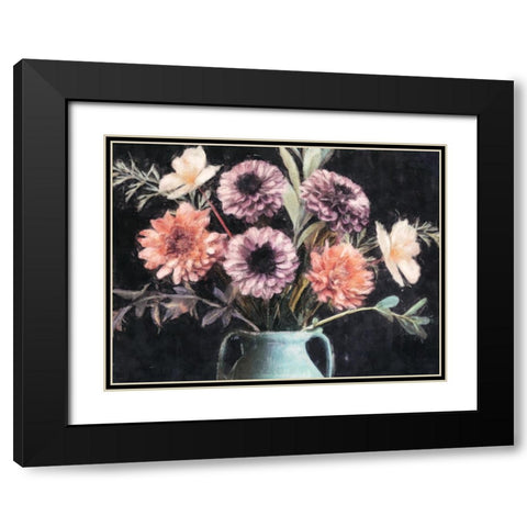 Harvest Floral Black Modern Wood Framed Art Print with Double Matting by Blue, Nina