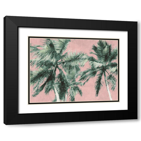 Fun Palms Black Modern Wood Framed Art Print with Double Matting by Blue, Nina