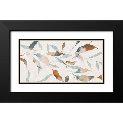 Summer Botanical Black Modern Wood Framed Art Print with Double Matting by Blue, Nina