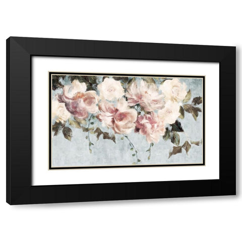 Hanging Country Blooms Black Modern Wood Framed Art Print with Double Matting by Blue, Nina