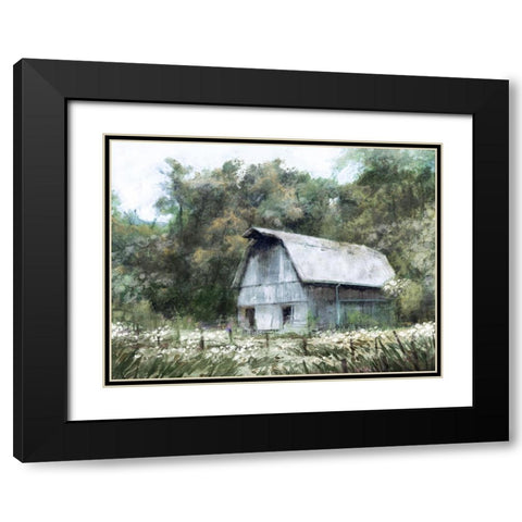 Farmhouse Barn Black Modern Wood Framed Art Print with Double Matting by Blue, Nina