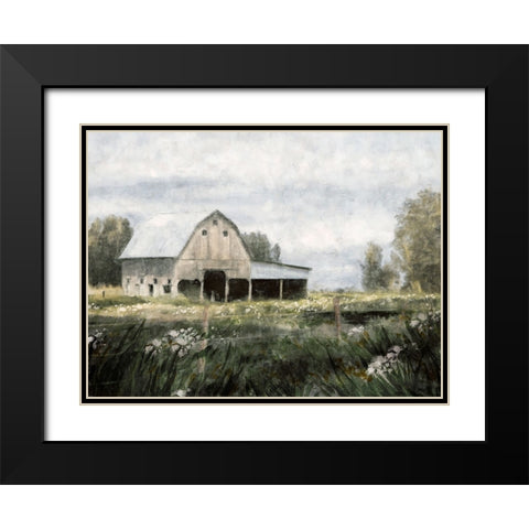 Farmhouse Barn II Black Modern Wood Framed Art Print with Double Matting by Blue, Nina