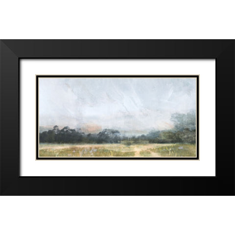 Sunset Trail Black Modern Wood Framed Art Print with Double Matting by Blue, Nina