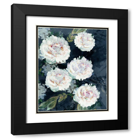 Peony Melody IV Black Modern Wood Framed Art Print with Double Matting by Blue, Nina