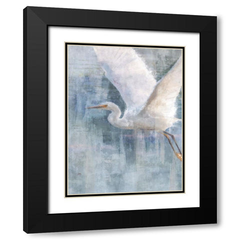Glacier Heron II Black Modern Wood Framed Art Print with Double Matting by Blue, Nina