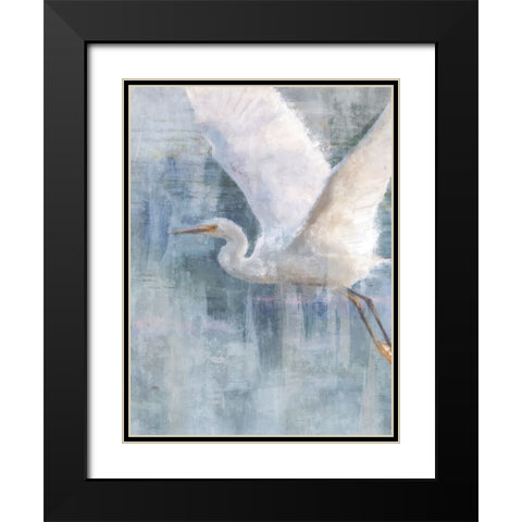 Glacier Heron II Black Modern Wood Framed Art Print with Double Matting by Blue, Nina