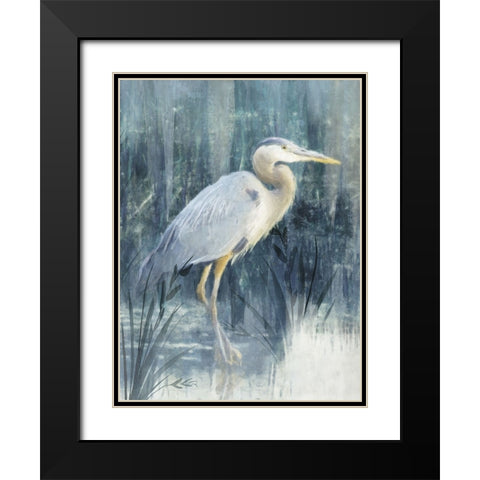 Glacier Heron III Black Modern Wood Framed Art Print with Double Matting by Blue, Nina