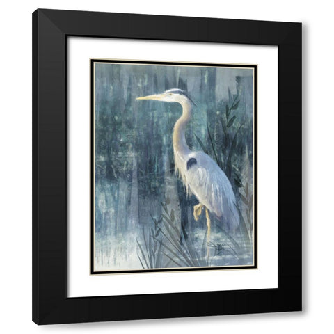 Glacier Heron IV Black Modern Wood Framed Art Print with Double Matting by Blue, Nina