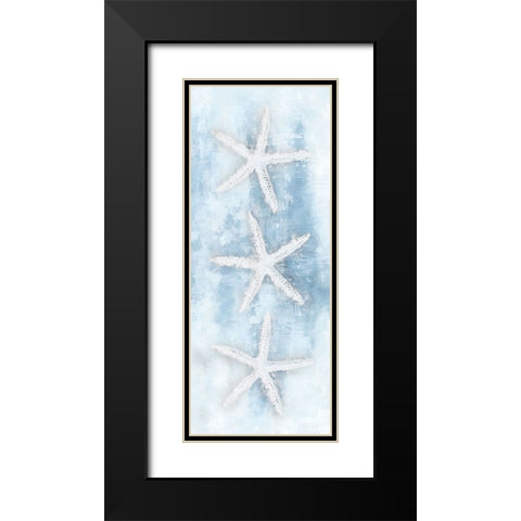 Starfish Panel Black Modern Wood Framed Art Print with Double Matting by Blue, Nina