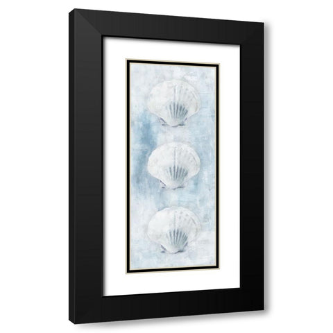 Sea Shells Black Modern Wood Framed Art Print with Double Matting by Blue, Nina