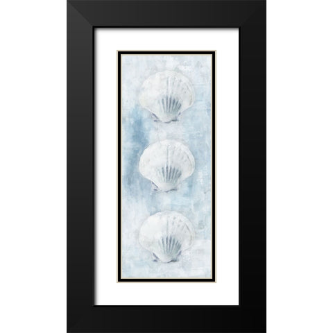 Sea Shells Black Modern Wood Framed Art Print with Double Matting by Blue, Nina