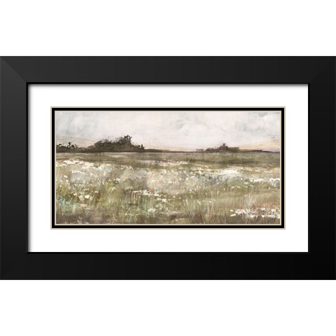 Moody Field Black Modern Wood Framed Art Print with Double Matting by Blue, Nina