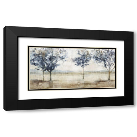 Moody Trees Black Modern Wood Framed Art Print with Double Matting by Blue, Nina