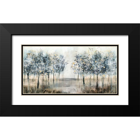 Enchanted Forest Black Modern Wood Framed Art Print with Double Matting by Blue, Nina