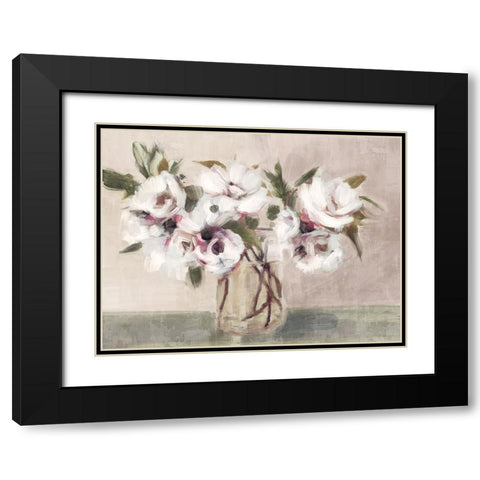 Delicate Bouquet Black Modern Wood Framed Art Print with Double Matting by Blue, Nina
