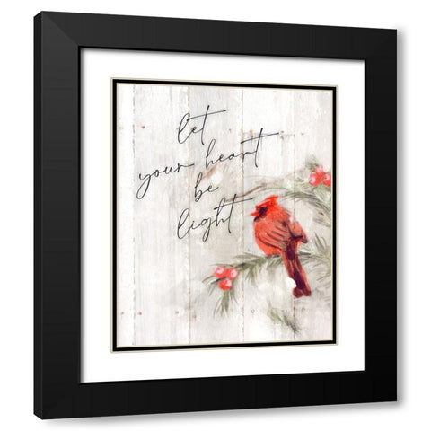 Heart Be Light Black Modern Wood Framed Art Print with Double Matting by Blue, Nina