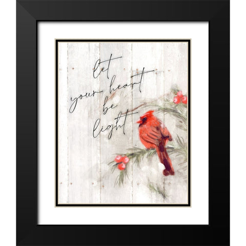 Heart Be Light Black Modern Wood Framed Art Print with Double Matting by Blue, Nina