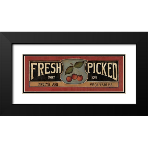 Fresh Picked Black Modern Wood Framed Art Print with Double Matting by Lewis, Kim