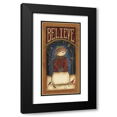 Believe Black Modern Wood Framed Art Print with Double Matting by Lewis, Kim