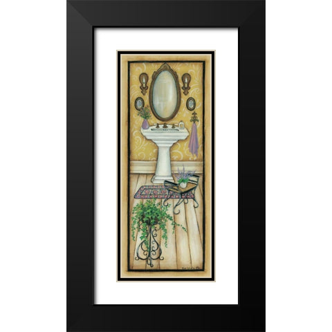 Purple Sink Black Modern Wood Framed Art Print with Double Matting by Lewis, Kim