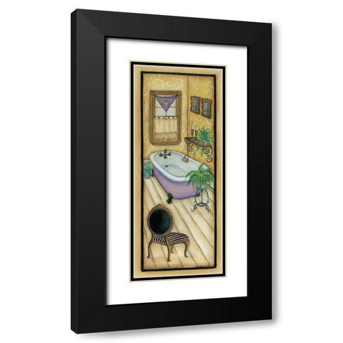 Purple Tub Black Modern Wood Framed Art Print with Double Matting by Lewis, Kim