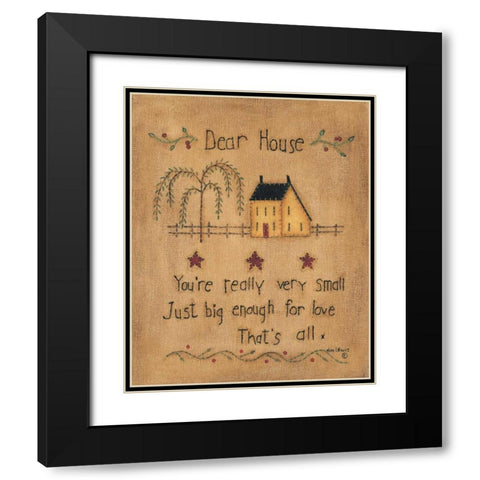 Dear House Black Modern Wood Framed Art Print with Double Matting by Lewis, Kim