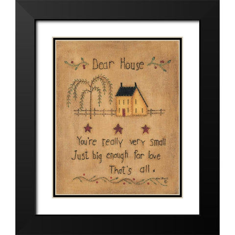 Dear House Black Modern Wood Framed Art Print with Double Matting by Lewis, Kim