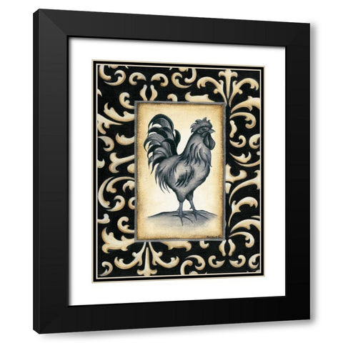Rooster I Black Modern Wood Framed Art Print with Double Matting by Lewis, Kim
