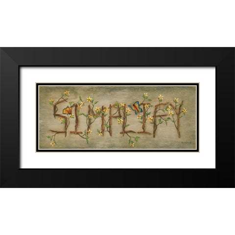 Simplify Black Modern Wood Framed Art Print with Double Matting by Lewis, Kim