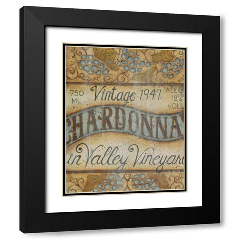 Valley Vineyard I Black Modern Wood Framed Art Print with Double Matting by Lewis, Kim