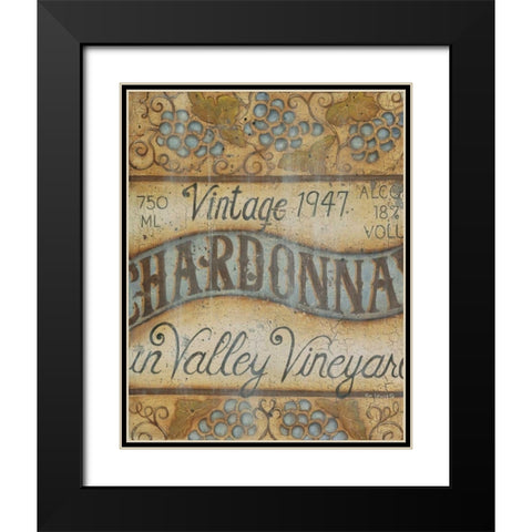 Valley Vineyard I Black Modern Wood Framed Art Print with Double Matting by Lewis, Kim