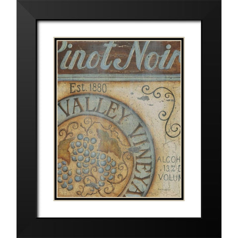 Valley Vineyard II Black Modern Wood Framed Art Print with Double Matting by Lewis, Kim