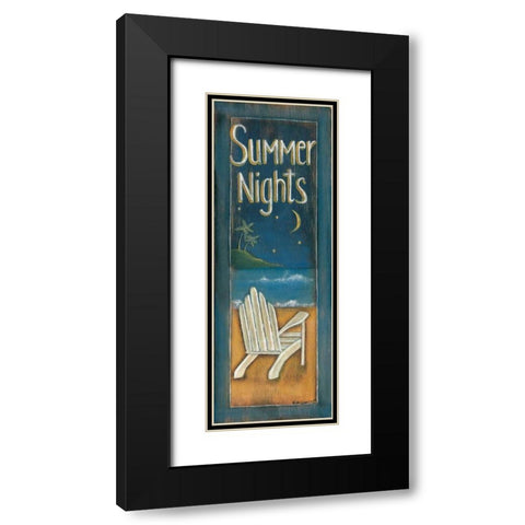 Summer Nights Black Modern Wood Framed Art Print with Double Matting by Lewis, Kim