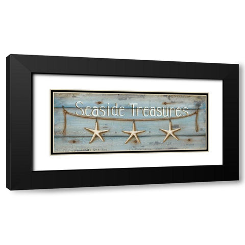 Seaside Treasures Black Modern Wood Framed Art Print with Double Matting by Lewis, Kim