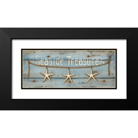 Seaside Treasures Black Modern Wood Framed Art Print with Double Matting by Lewis, Kim