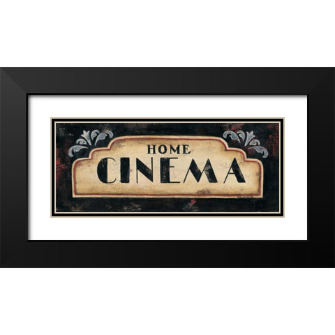 Cinema Black Modern Wood Framed Art Print with Double Matting by Lewis, Kim