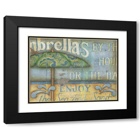 Umbrella Black Modern Wood Framed Art Print with Double Matting by Lewis, Kim