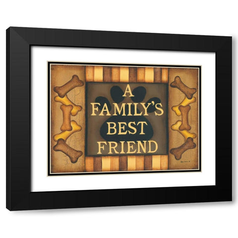 Best Friend Black Modern Wood Framed Art Print with Double Matting by Lewis, Kim