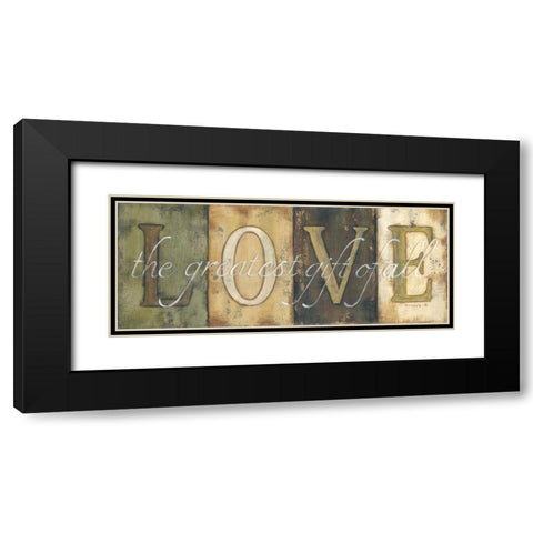 Love Black Modern Wood Framed Art Print with Double Matting by Lewis, Kim