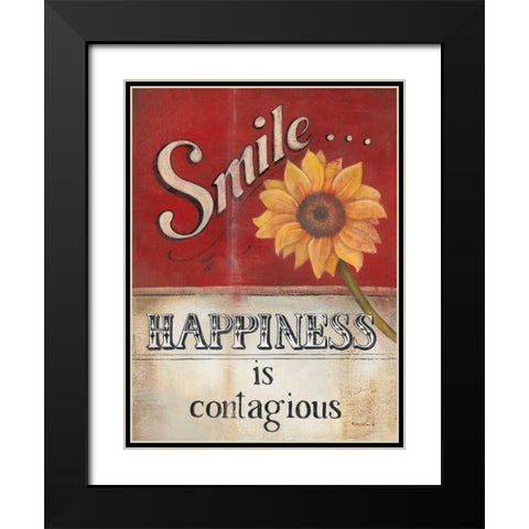 Smile Black Modern Wood Framed Art Print with Double Matting by Lewis, Kim