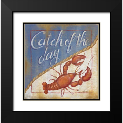 Catch of the Day Black Modern Wood Framed Art Print with Double Matting by Lewis, Kim